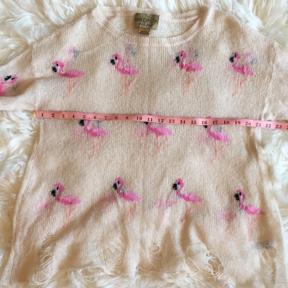 Wildfox Couture Miami Suburb Flamingos 🦩Lenon Sweater - Picture 7 of 16